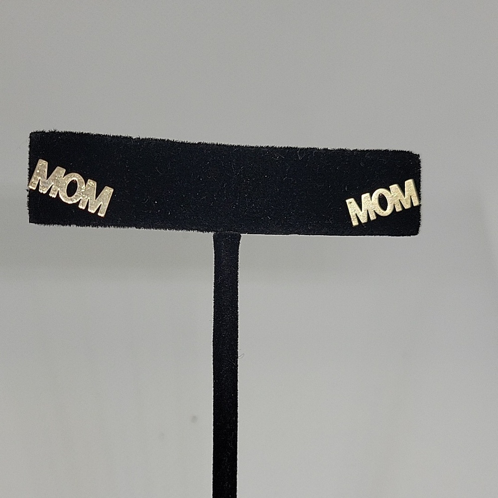MOM Gold Tone Stud 1/4" Earrings